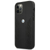 BMW BMHCP12LRSPPK Curve Perforate leren hardcase voor Apple iPhone 12 Pro Max, zwart