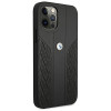 BMW BMHCP12LRSPPK Curve Perforate leren hardcase voor Apple iPhone 12 Pro Max, zwart