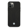 BMW BMHCP12MRSCSK Perforate Sides leren hardcase voor Apple iPhone 12 / 12 Pro, zwart