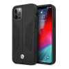 BMW BMHCP12LRSCSK Perforate Sides leren hardcase voor Apple iPhone 12 Pro Max, zwart