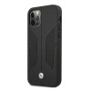BMW BMHCP12LRSCSK Perforate Sides leren hardcase voor Apple iPhone 12 Pro Max, zwart