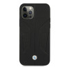 BMW BMHCP12LRSCSK Perforate Sides leren hardcase voor Apple iPhone 12 Pro Max, zwart