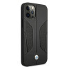 BMW BMHCP12LRSCSK Perforate Sides leren hardcase voor Apple iPhone 12 Pro Max, zwart