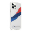 BMW BMHCP12LSKTGT Motorsport Tricolor hardcase voor Apple iPhone 12 Pro Max, transparant