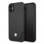 BMW BMHCN61RSWPK Leather Perforate hardcase voor Apple iPhone 11, zwart