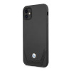 BMW BMHCN61RSWPK Leather Perforate hardcase voor Apple iPhone 11, zwart