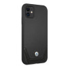 BMW BMHCN61RSWPK Leather Perforate hardcase voor Apple iPhone 11, zwart
