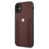 BMW BMHCN61RSPPR Leather Curve Perforate hardcase voor Apple iPhone 11, rood