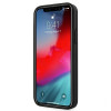 Mercedes-AMG AMHCP12SGSEBK Leather Debossed Lines hardcase voor Apple iPhone 12 mini, zwart