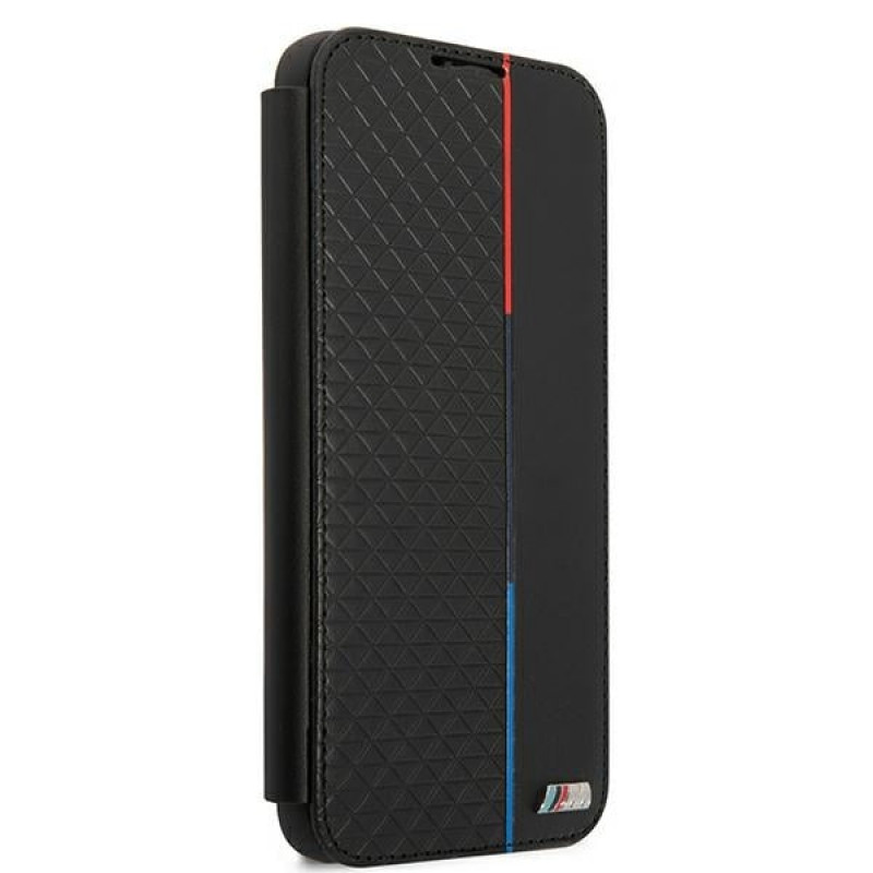 BMW BMBKS22MTRTBK bookcase-hoesje voor Samsung Galaxy S22+, M Collection Triangles, zwart