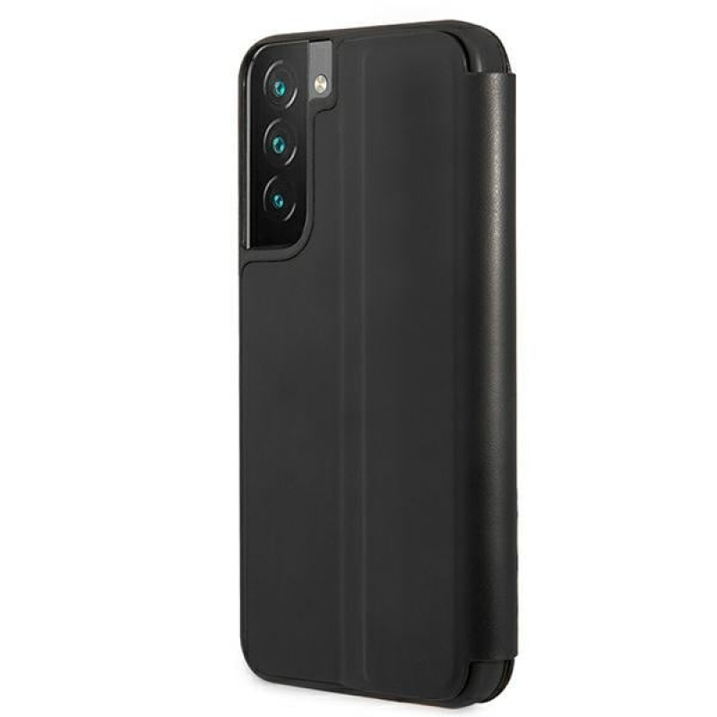 BMW BMBKS22MTRTBK bookcase-hoesje voor Samsung Galaxy S22+, M Collection Triangles, zwart