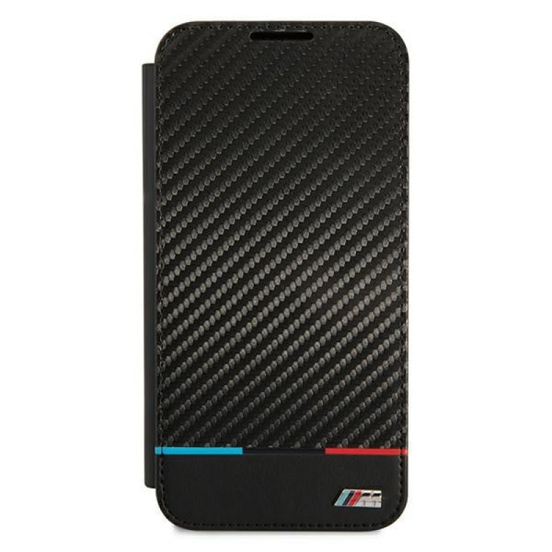 BMW BMBKS22MPUCARTCBK bookcase-hoesje voor Samsung Galaxy S22+, M Collection Triangles, zwart