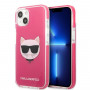 Karl Lagerfeld KLHCP13STPECPI hardcase-hoesje voor Apple iPhone 13 mini 5,4″, Choupette Head, fuchsia
