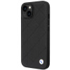 BMW BMHCP14S22RQDK Leather Quilted harde hoes voor iPhone 14 6,1", zwart