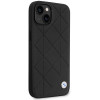 BMW BMHCP14S22RQDK Leather Quilted harde hoes voor iPhone 14 6,1", zwart