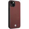 BMW BMHCP14S22RFGR Leather Diamond Pattern harde hoes voor iPhone 14 6,1", bordeauxrood