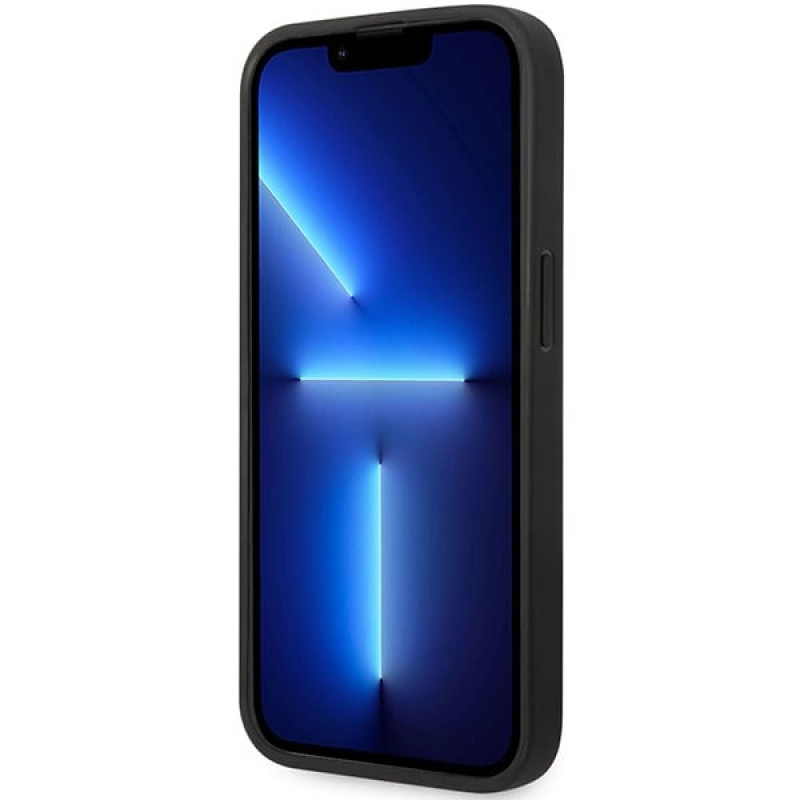 BMW BMHCP14L22RFGR Leather Diamond Pattern harde hoes voor iPhone 14 Pro 6,1", bordeauxrood