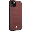 BMW BMHCP14S22RPSR hoesje voor iPhone 14, bordeaux, Leather Seats Pattern