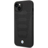 BMW BMHCP14S22RPSK hoesje voor iPhone 14, zwart, Leather Seats Pattern