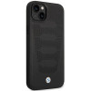 BMW BMHCP14S22RPSK hoesje voor iPhone 14, zwart, Leather Seats Pattern