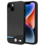 BMW BMHCP14M22NBCK hoesje voor iPhone 14 Plus, zwart, Leather Carbon