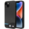 BMW BMHCP14M22NBCK hoesje voor iPhone 14 Plus, zwart, Leather Carbon