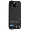 BMW BMHCP14M22NBCK hoesje voor iPhone 14 Plus, zwart, Leather Carbon