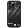 BMW BMHCP14L22NBCK hoesje voor iPhone 14 Pro, zwart, Leather Carbon