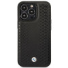 BMW BMHMP14L22RFGK Leather Diamond Pattern MagSafe hoesje voor Apple iPhone 14 Pro 6,1″, zwart