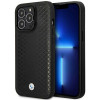 BMW BMHMP14X22RFGK Leather Diamond Pattern MagSafe hoesje voor Apple iPhone 14 Pro Max 6,7″, zwart