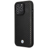 BMW BMHMP14X22RFGK Leather Diamond Pattern MagSafe hoesje voor Apple iPhone 14 Pro Max 6,7″, zwart