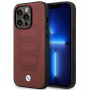 BMW BMHMP14X22RPSR Leather Seats Pattern MagSafe hoesje voor Apple iPhone 14 Pro Max 6,7″, bordeauxrood