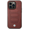 BMW BMHMP14X22RPSR Leather Seats Pattern MagSafe hoesje voor Apple iPhone 14 Pro Max 6,7″, bordeauxrood