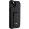 BMW BMHCP14M22GSLK Grip Stand Hot Stamp harde hoes voor Apple iPhone 14 Plus / 15 Plus, zwart