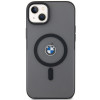 BMW BMHMP14MDSLK Signature MagSafe harde hoes voor Apple iPhone 14 Plus / 15 Plus, zwart