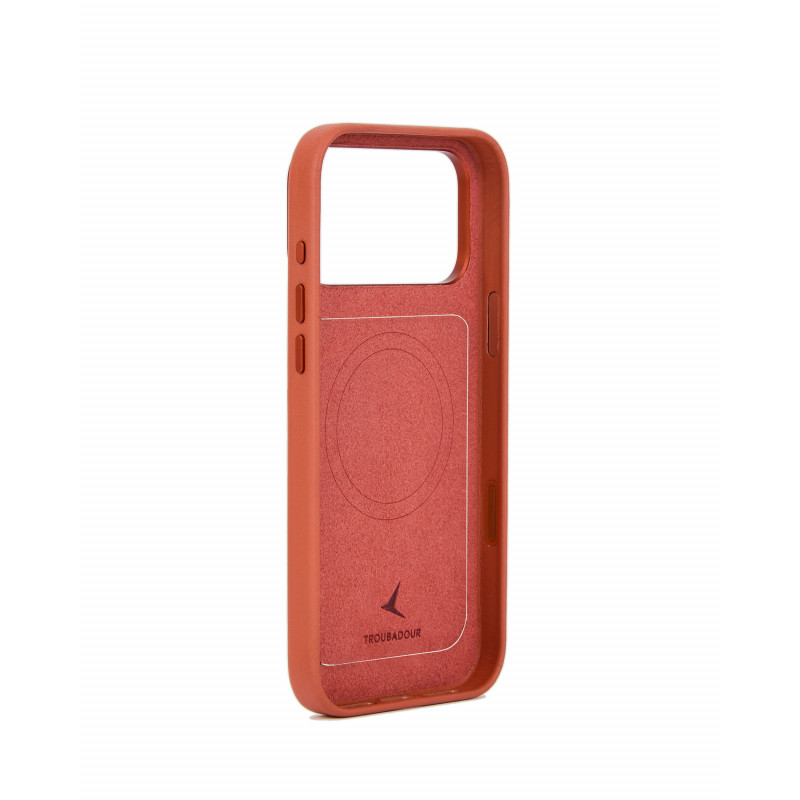 Mujjo Troubadour Modular Leather Case leren hoesje voor Apple iPhone 18 Pro Max / 17 Pro Max, MagSafe, terracotta