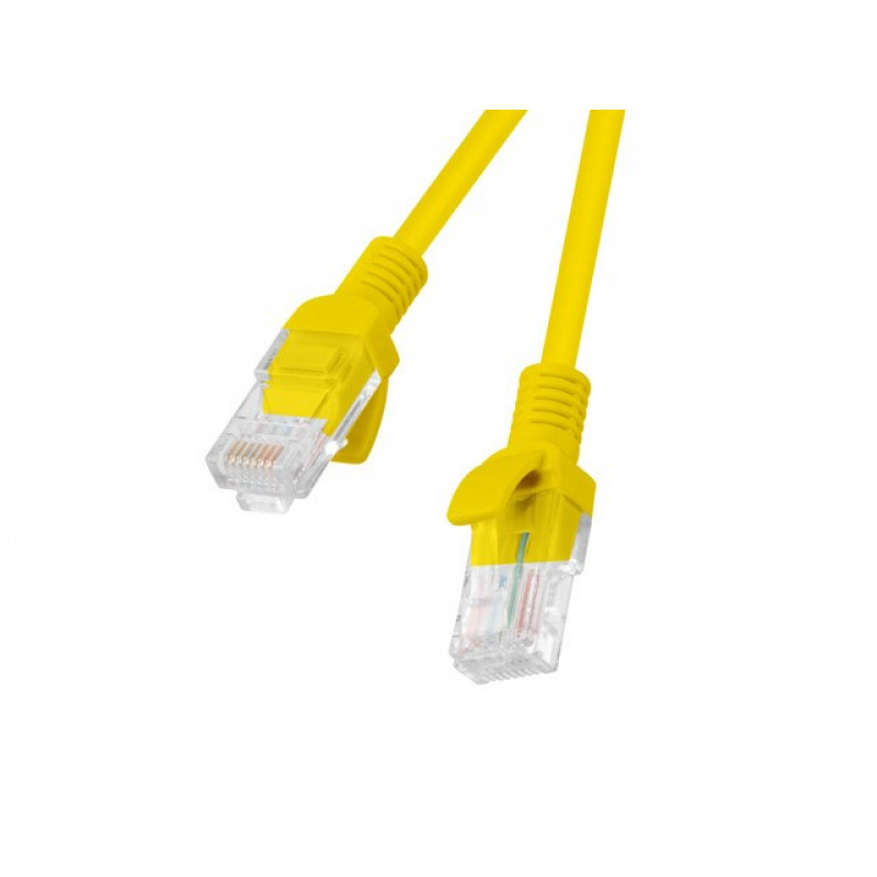 Lanberg PCU6-10CC-0100-Y Cat6 U/UTP netwerkkabel, 1 m, geel
