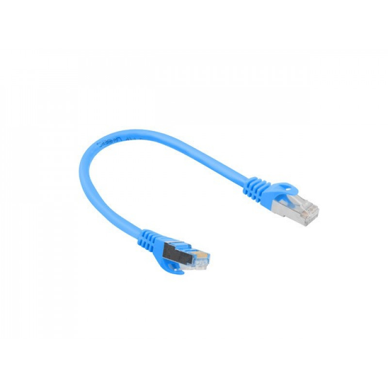 Lanberg PCF6-10CC-0025-B Cat6 F/UTP netwerkkabel, 0,25 m, blauw