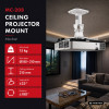Maclean MC-208 W plafondbeugel voor projectoren, staal, 180–310 mm, tot 15 kg, wit