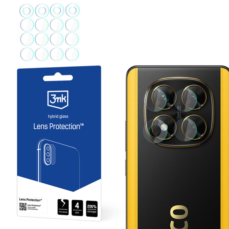 3MK Lens Protection Xiaomi POCO X7 hybride glas voor cameralens (4 st.)