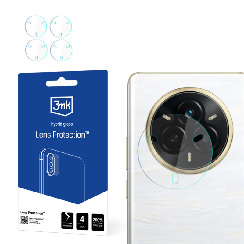 3MK Lens Protection Realme 14 Pro hybride glas voor cameralens (4 st.)