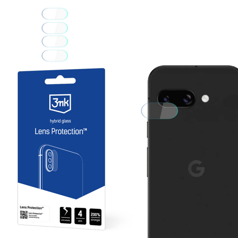 3MK Lens Protection Google Pixel 9A hybride glas voor cameralens (4 st.)