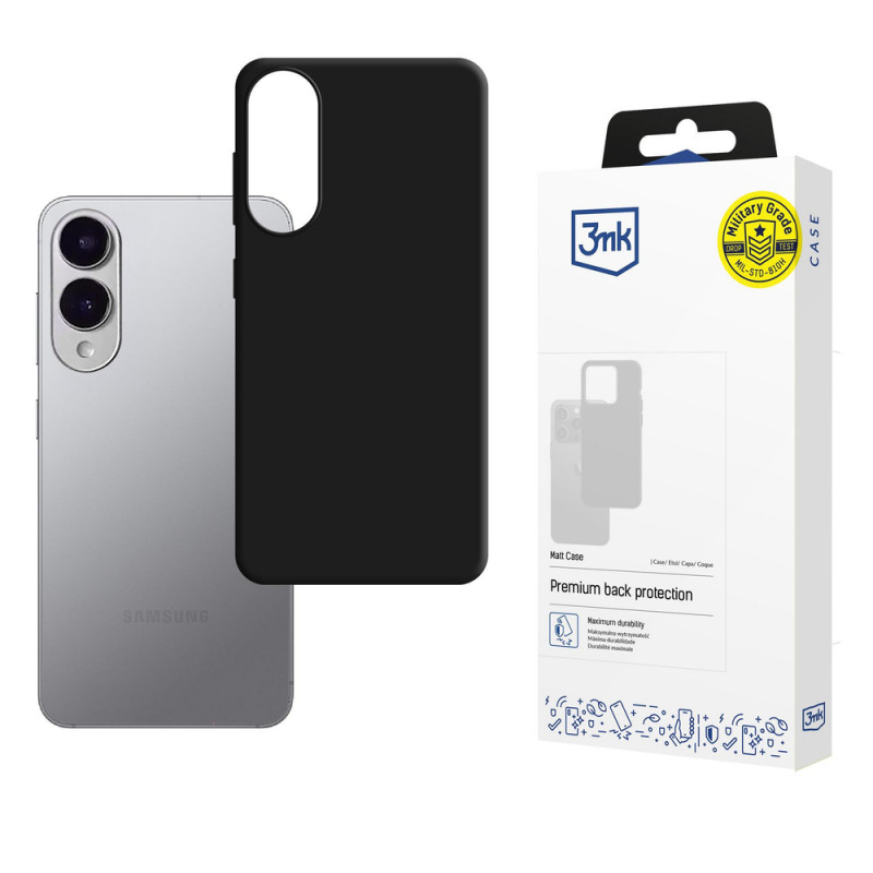 3MK Matt Case telefoonhoesje voor Samsung Galaxy S25 Edge, zwart