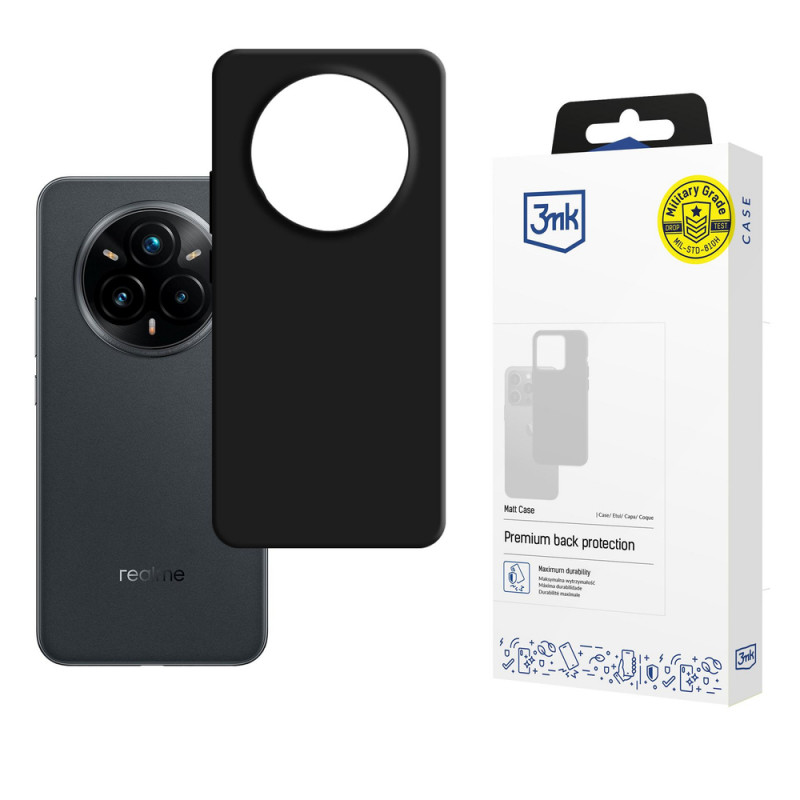 3MK Matt Case telefoonhoesje voor Realme 14 Pro+, zwart