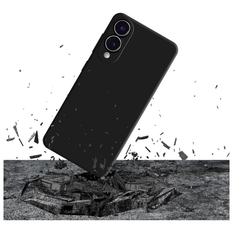 3MK siliconen hoesje voor Samsung Galaxy S25 Edge, zwart