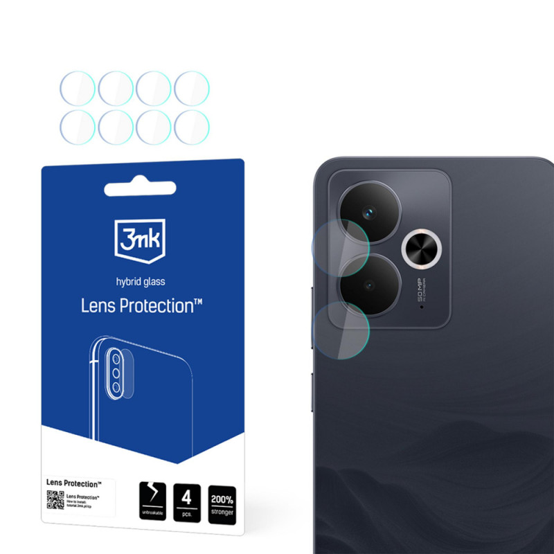 3MK Lens Protection hybride glas voor cameralens Realme 14 5G / 14T 5G (4 st.)