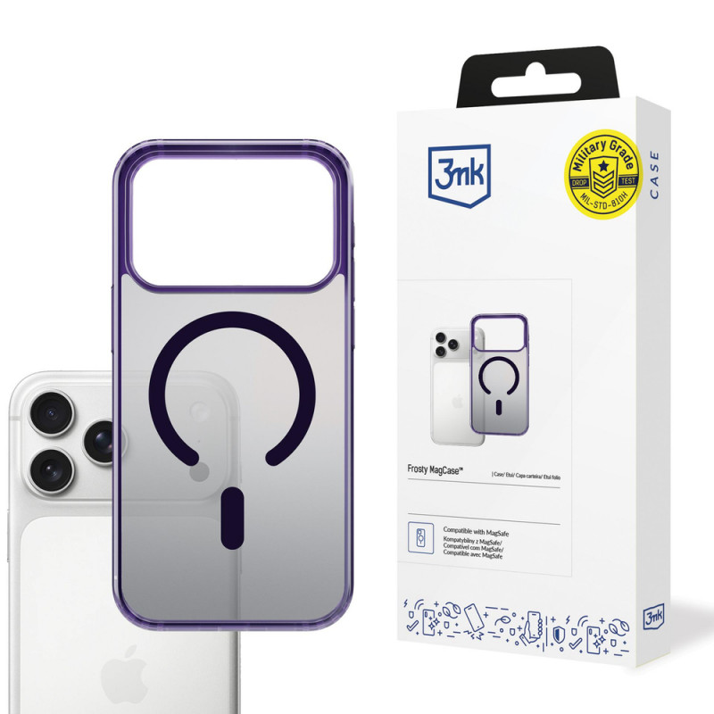 3mk Frosty MagCase hoesje voor Apple iPhone 17 Pro Max, paars