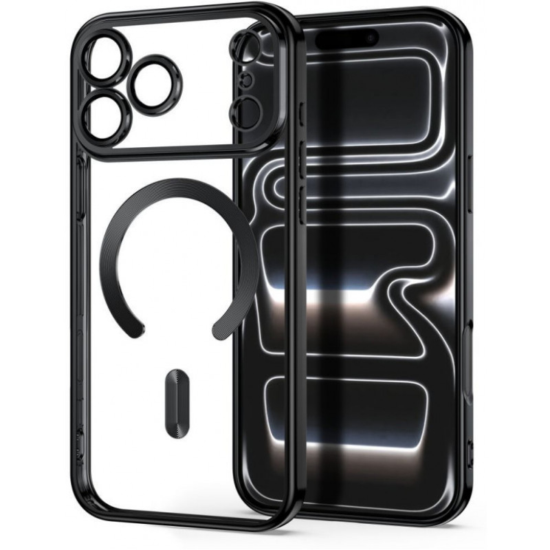 Tech-Protect MagFlex MagSafe hoesje voor Apple iPhone 17 Pro / 18 Pro, glanzend zwart