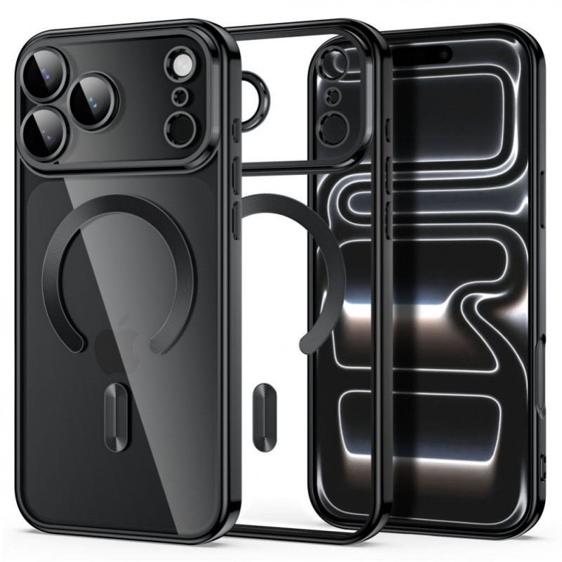 Tech-Protect MagFlex MagSafe hoesje voor Apple iPhone 17 Pro Max / 18 Pro Max, glanzend zwart