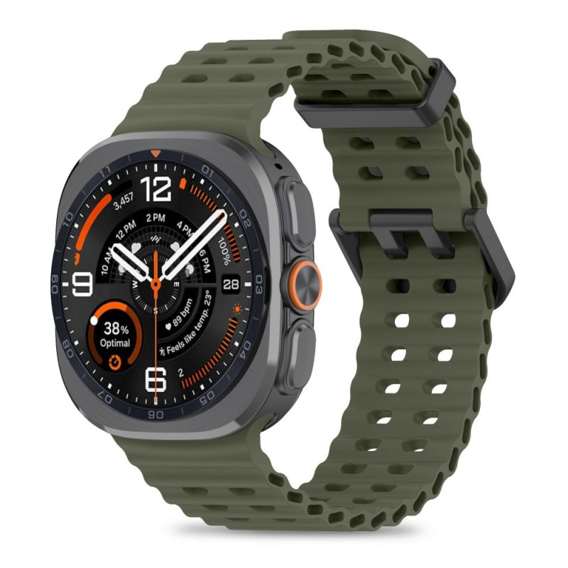 Tech-Protect Iconband Pro bandje voor Samsung Galaxy Watch Ultra 1 / 2 (2024-2026), 47 mm, legergroen